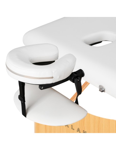 Balance Lettino da massaggio pieghevole in legno 2 segmenti 190x70 bianco