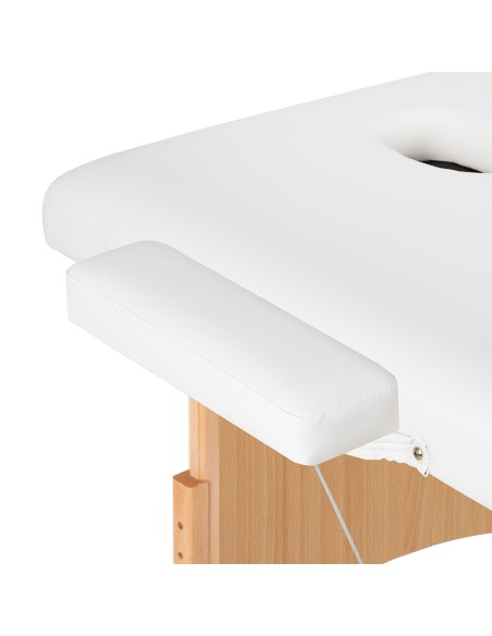 Balance Lettino da massaggio pieghevole in legno 2 segmenti 190x70 bianco