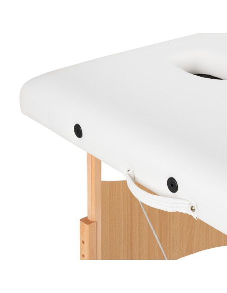 Balance Lettino da massaggio pieghevole in legno 2 segmenti 190x70 bianco