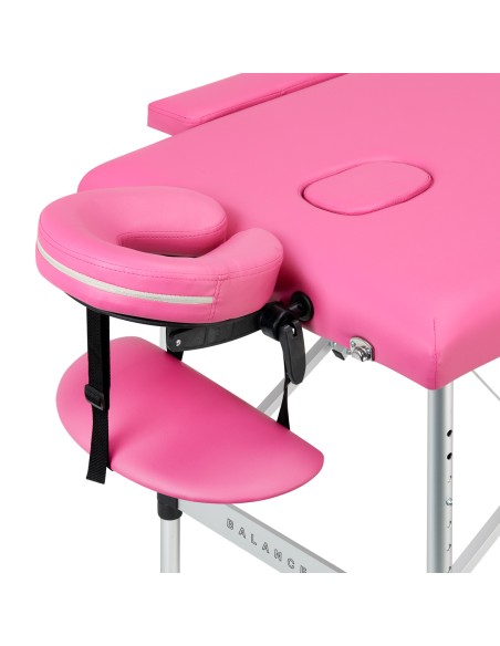Balance Lettino da massaggio pieghevole in alluminio 2 segmenti rosa