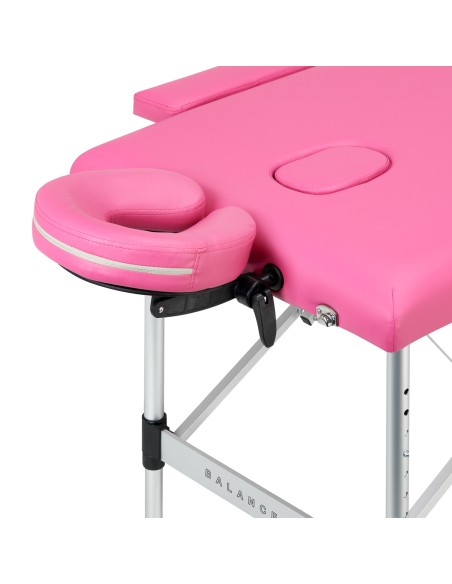 Balance Lettino da massaggio pieghevole in alluminio 2 segmenti rosa