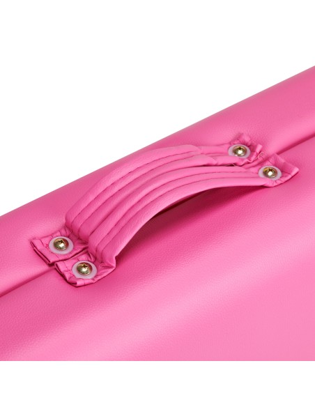 Balance Lettino da massaggio pieghevole in legno 2 segmenti rosa e nero