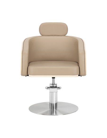 Gabbiano poltrona da parrucchiere Wratislavia beige base cromata