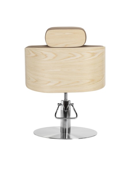 Gabbiano poltrona da parrucchiere Wratislavia beige base cromata