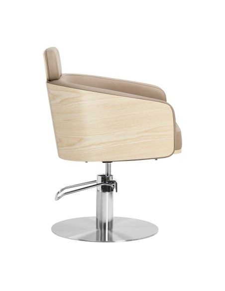 Gabbiano poltrona da parrucchiere Wratislavia beige base cromata