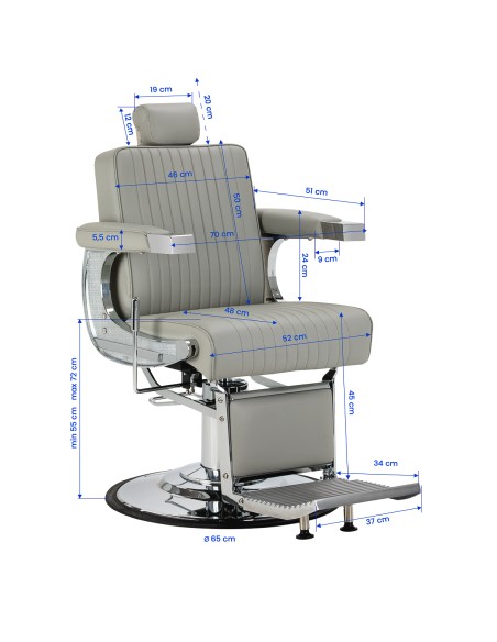 Gabbiano sedia da barbiere Visionerio rosa struttura cromate