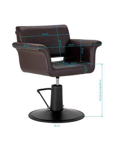 Gabbiano poltrona da parrucchiere Lucca Marrone