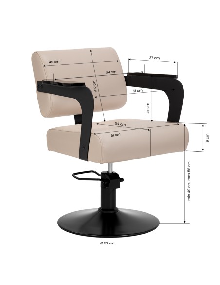 Hair System Poltrona da parrucchiere Jet latte Beige