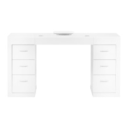 Tavolo cosmetico 324 con aspiratore a cassetta bianco 2