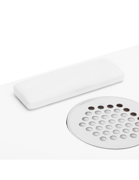 Tavolo cosmetico 324 con aspiratore a cassetta bianco