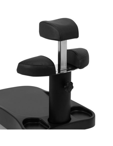 Piattaforma doccia Azzurro con massaggiatore e carrello bianco