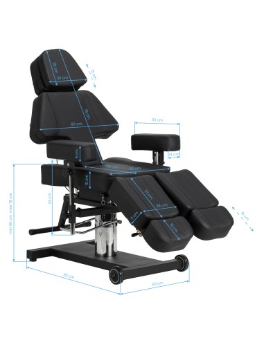 Poltrona per tatuaggi Pro Ink 605 regolazione...