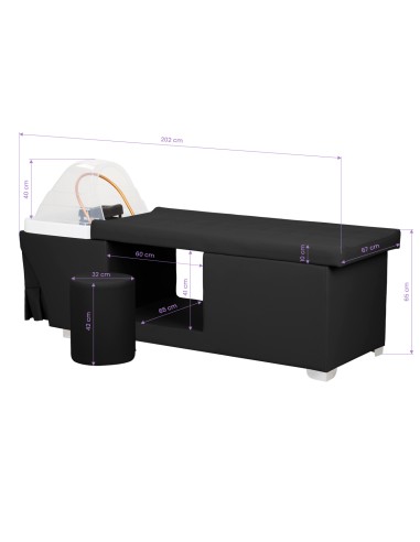 Gabbiano Lettino Head Spa Maldives nero