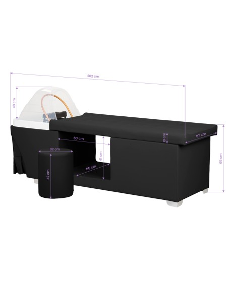 Gabbiano Lettino Head Spa Maldives nero