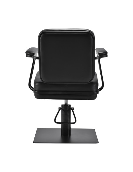 Gabbiano poltrona da parrucchiere Madrid nera con base nera 
