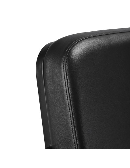 Gabbiano poltrona da parrucchiere Madrid nera con base nera 