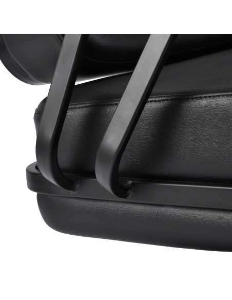 Gabbiano poltrona da parrucchiere Madrid nera con base nera 