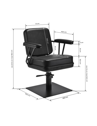 Gabbiano poltrona da parrucchiere Madrid nera...