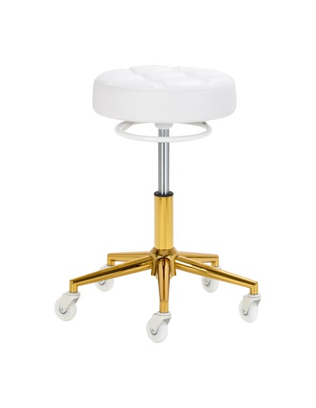 Gabbiano sgabello da parrucchiere D054G oro bianco