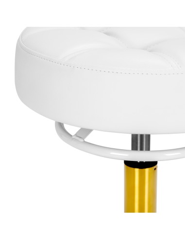 Gabbiano sgabello da parrucchiere D054G oro bianco