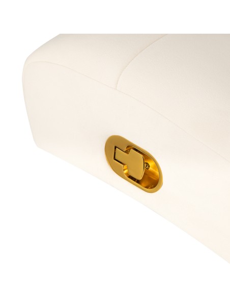 Poltrona per trattamenti ciglia Sillon Umbra bianca con base dorata