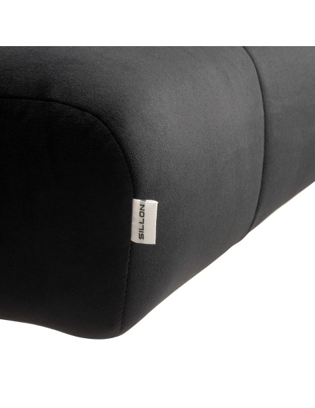 Poltrona per trattamenti ciglia Sillon Corona nera con base dorata