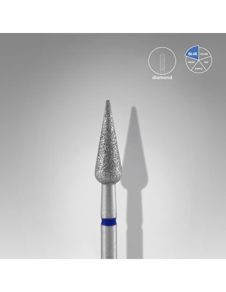 Punta diamantata Pera Appuntita diametro 4mm, anello blu