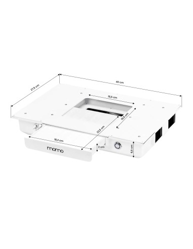 Tavolo cosmetico con aspiratore G031 bianco 