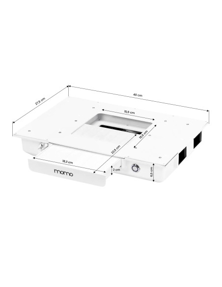 Tavolo cosmetico con aspiratore G031 bianco 