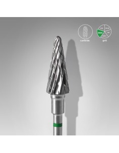 Punta per fresa in carbide cono annello verde