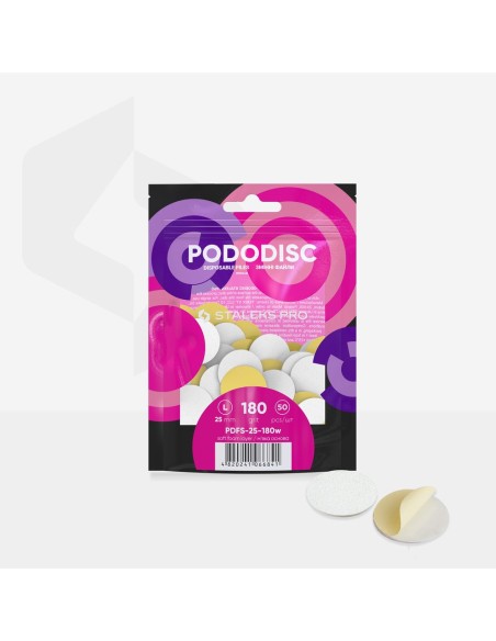 Dischi di ricarica con base morbida per PODODISK misura L - grana 180 Staleks (50pz.)