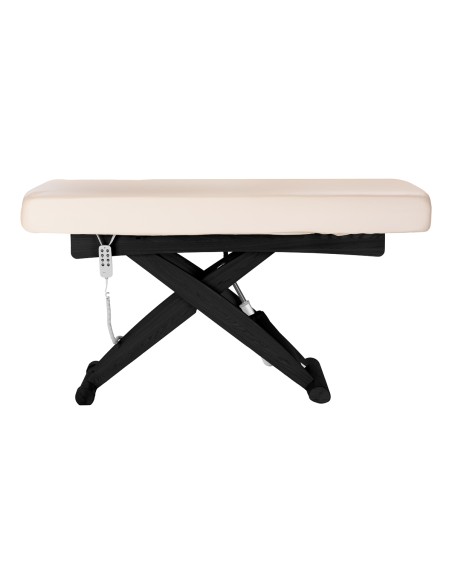 Lettino SPA Sillon Siesta color crema con base nera