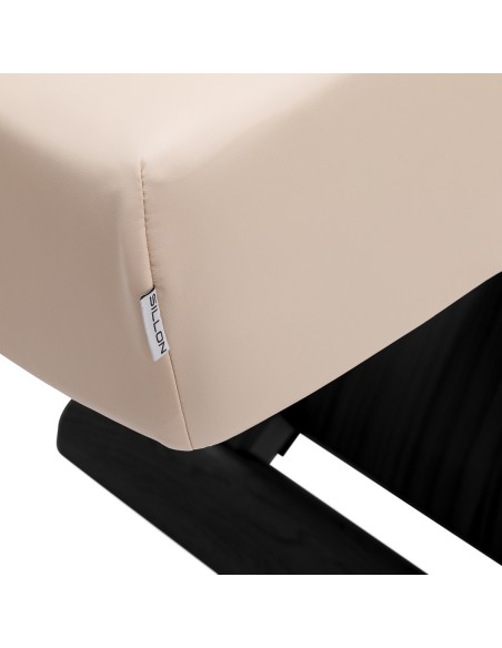 Lettino SPA Sillon Siesta color crema con base nera