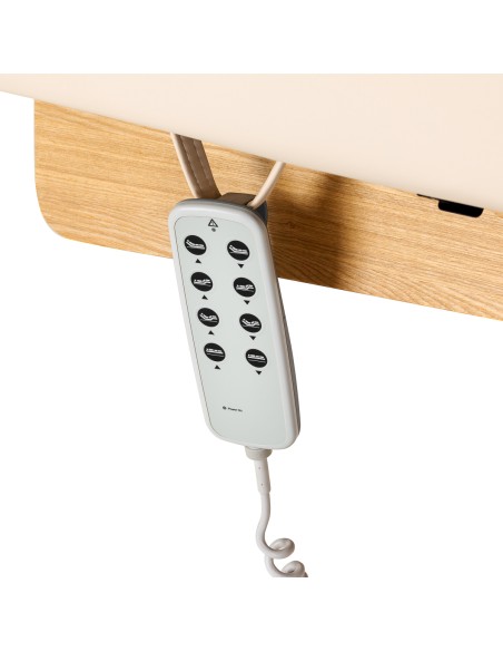 Lettino SPA Sillon Siesta color crema con base marrone chiaro