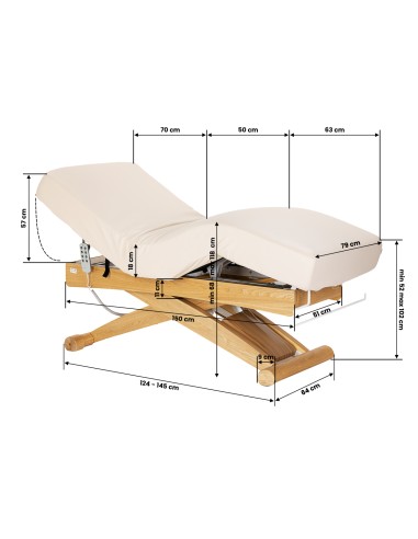 Lettino SPA Sillon Siesta color crema con base...