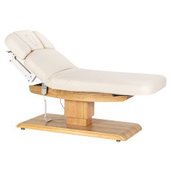 Lettino SPA Sillon Relax color crema con base marrone chiaro 2