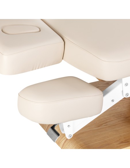 Lettino SPA Sillon Relax color crema con base marrone chiaro