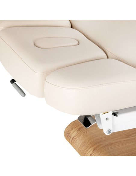 Lettino SPA Sillon Relax color crema con base marrone chiaro