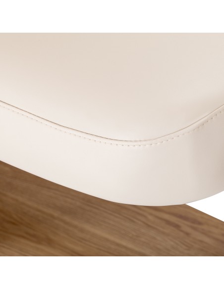 Lettino SPA Sillon Relax color crema con base marrone chiaro