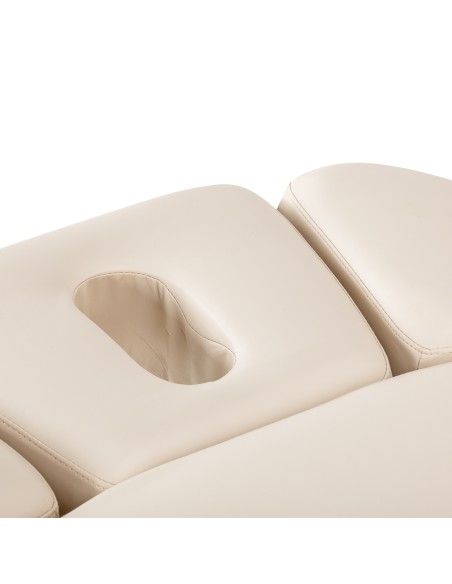 Lettino SPA Sillon Relax color crema con base marrone chiaro