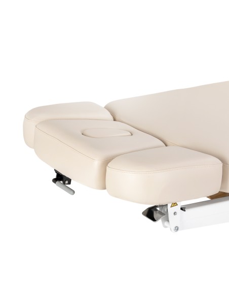 Lettino SPA Sillon Relax color crema con base marrone chiaro