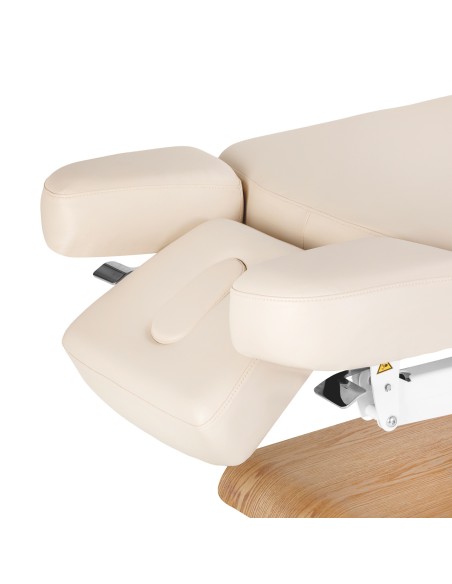 Lettino SPA Sillon Relax color crema con base marrone chiaro