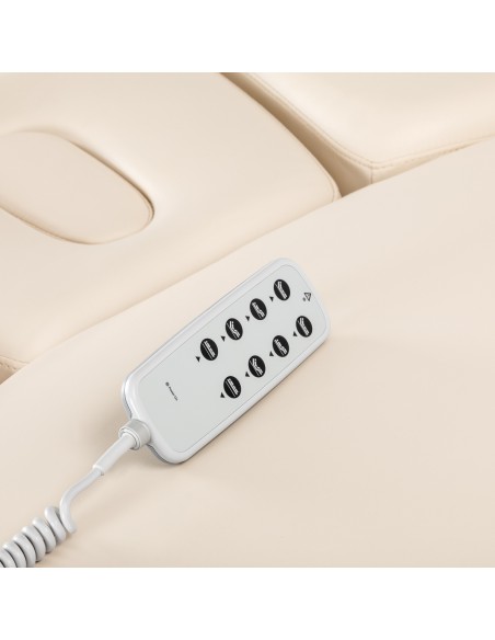 Lettino SPA Sillon Relax color crema con base marrone chiaro