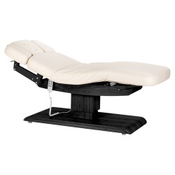 Lettino SPA Sillon Relax color crema con base nera