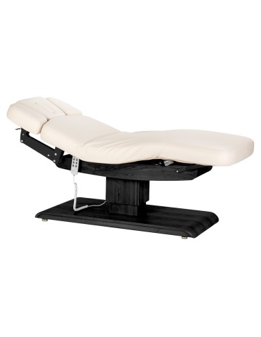 Lettino SPA Sillon Relax color crema con base nera