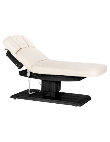 Lettino SPA Sillon Relax color crema con base nera