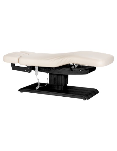 Lettino SPA Sillon Relax color crema con base nera