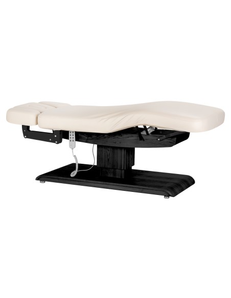 Lettino SPA Sillon Relax color crema con base nera