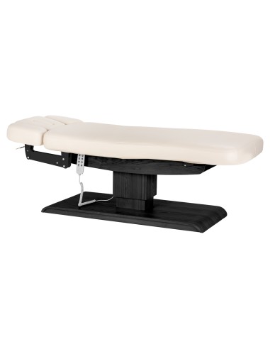 Lettino SPA Sillon Relax color crema con base nera