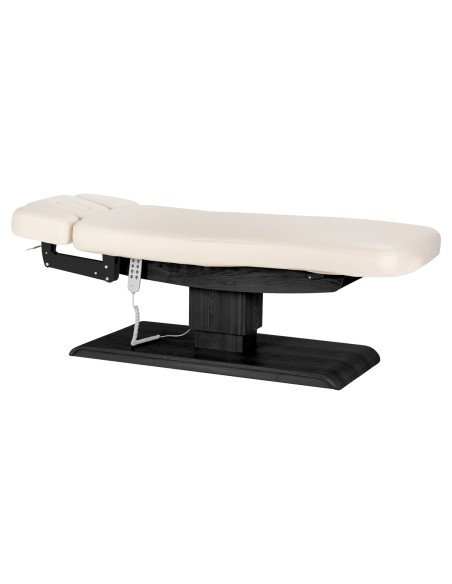 Lettino SPA Sillon Relax color crema con base nera